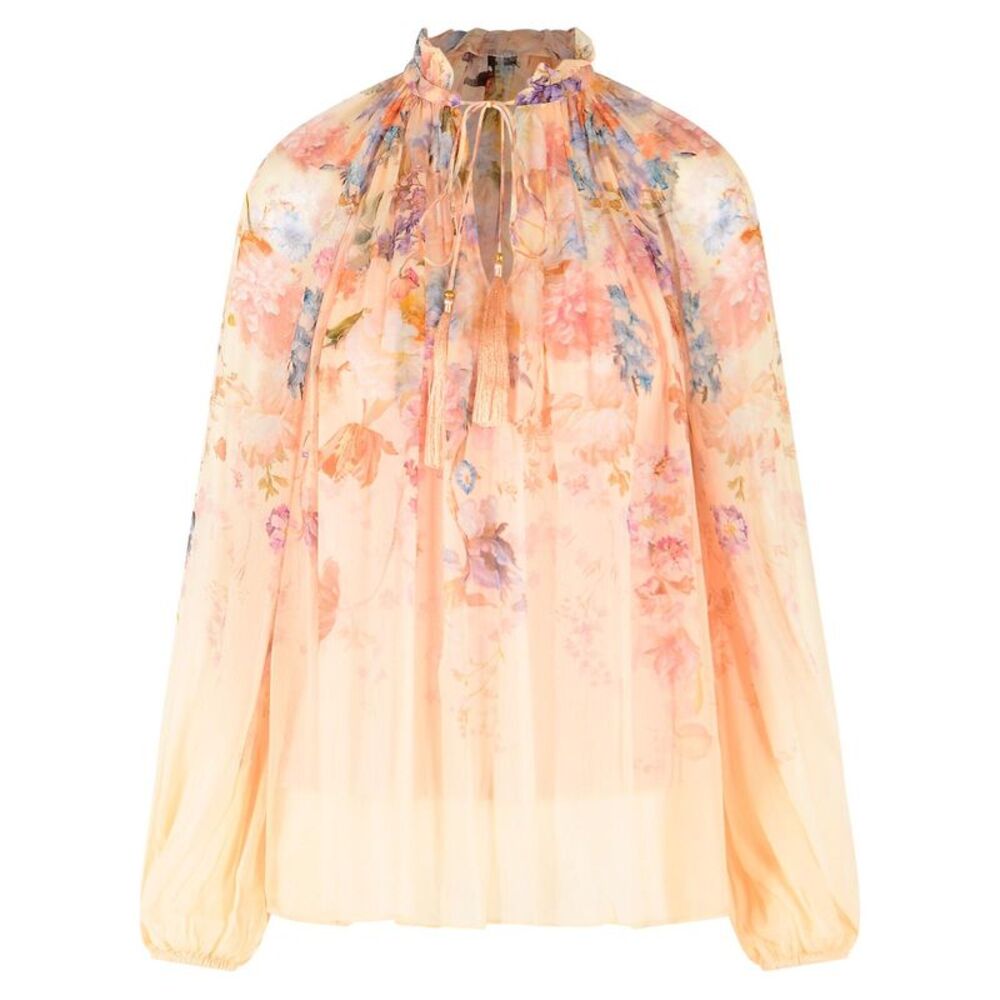 Zimmermann 'Valiant' Blouse In Peach Viscose Women